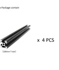Four 100mm Aluminum Extrusion Profiles 20x20 2020 Series T Slot European Standard For 3D Printers And Linear Rails Heavy Duty