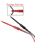 Two Pack Black And Red Wire Piercing Probes Clip Test Leads For 4mm Banana Plugs, Puncture Back Probe Pins With Screw Thread