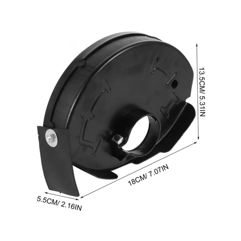 Black Enclosed Angle Grinder Protective Cover Guard With Easy Install, Heavy Duty Safety Shield; dimensions: 18cm x 13.5cm x 5.5cm