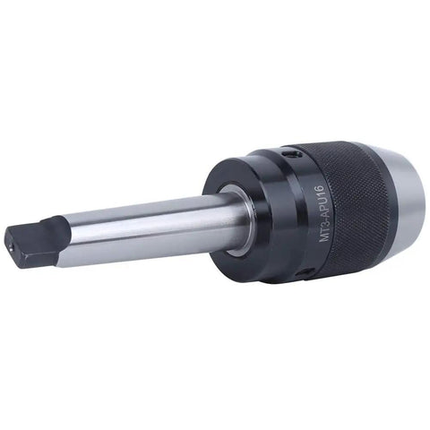 MT3 APU16 Integrated Drill Chuck For Milling Machines With Flat Tail High Speed Steel Tool Holder For Easy Rock Solid Clamping In Your Shop Replacement Accessory, MT3-APU16