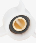 Close-up top view of Half Inch Pex Female Swivel Fitting Adapter For RV Plumbing Lead Free Brass Crimp Connector