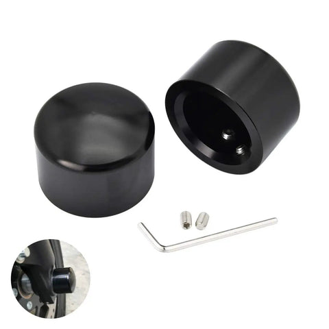CNC Front Axle Nut Covers For Harley Davidson Touring Sportster Dyna Softail Street Glide Road King Iron 883 Fat Boy 2002-2023
