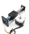 Upgrade Your 3D Printer Game With This Smooth SFU1605 Linear Guide Ballscrew Motion Table At 200 Mm Paired With A Nema Stepper Motor For Precision That Slaps And Builds Like A Boss with black housing and stepper motor.