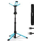 Rechargeable Work Light With Stand Cordless Triple LED Lamp System 8Ah Battery Delivers 700 1200 2200 Lumens