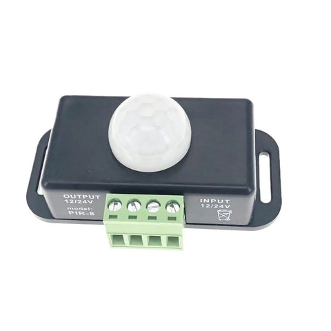 DC 12V 24V 8A PIR Motion Sensor Switch Module for LED Strip Lights and Lamps Plug And Play No Fuss Auto On Off Easy Install Durable Compact Sensor Board With Stable Performance For Home Office Cabinet And Accent Lighting, black PIR-8 module