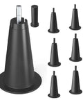 Six Pack 5 Inch High Rise Bed Frame Risers With Heavy Duty Steel Stems Replacement Feet For Bed Frames