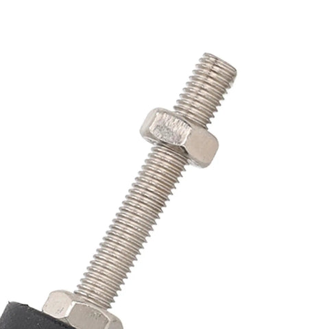 Close-up of M8 Leveling Mounts Adjustable Furniture Foot Pads with stainless steel threads and rubber base for stability.