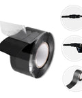 5m Self Adhesive Silicone Tape For Water Pipes And Electrical Repairs Heat Resistant No Fuss Easy Application in black