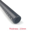 Close-up of Lightweight 25.4mm Aluminum MTB Handlebar 600mm Long, showing 22.2mm bar end, matte black finish, thickness 2.5mm