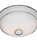 Dope Victorian Style Bathroom Exhaust Fan And Light In Silver Finish, 90 CFM, UL Listed And ETL Damp Listed, ceiling view