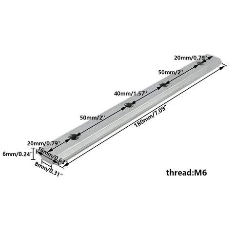 4 Pack Heavy Duty 3030 Series Aluminum Profile Straight Line Connector With M6 Screws, showing dimensions and thread details.