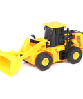 1:64 Scale RC Cat 950M Wheel Loader Toy Truck - Battery Powered, Plastic Construction, Realistic Yellow Beefy Mini Rig For Collectors And Kids