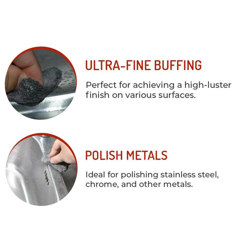 Fine 0000 Steel Wool Pads 16 Pack For Buffing Polishing Matte Finish Transformations DIY Friendly Metal Polish On Stainless Steel