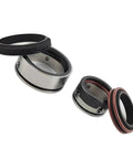 Drops Right In Mechanical Seal 1G325-4470035 Heavy Duty Industrial Shaft Replacement For Rotary Water Pumps With Precision Low Friction Operation And Straight Swap, showing two mechanical seals with rubber and metal components.