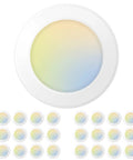 Bulk 24 Count 5 By 6 Inch Led Disk Lights With Smart Dimming Controls For Seamless Flush Mount Ceiling Disc Swap Featuring Crisp Warm White Glow And No Sweat Setup On Any Old Recessed Housing.