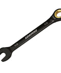 Beefy Half Inch Ratchet Wrench With 12 Point Box End And 72 Tooth Ratcheting Gear For Easy Torque SAE Industrial Grade Chrome Vanadium Steel Black Electrophoretic Coating For Superior Durability Grip And Corrosion Resistance