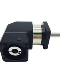 Right Angle Planetary Gearbox With Ratios 3 To 100 To 1 For Quick DC Motor Hookups featuring heavy-duty steel assembly in compact design.