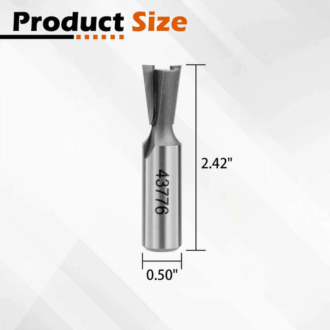 7 Degree Carbide Tipped Router Bit For Dovetail Jigs 17/32 Inch Shank Compatible With 4200 Series Jigs, product dimensions shown