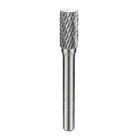 Solid Carbide Rotary Burr File SA3 Cylindrical Double Cut For Die Grinder Bits With One Quarter Inch Shank And Three Eighths Inch Cutter Diameter And Three Quarter Inch Cutter Length Pro Grade Metalworking And Tool Making Must Have visible.