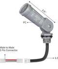 Dusk To Dawn Photocell Sensor Switch For Outdoor Low Voltage Lighting With Swivel Mount, includes 3 pin male to male connector
