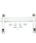 Built Tough Heavy Duty Sliding Door Hinge For Cabinets And Wardrobes, Durable Furniture Hardware With Smooth Sliding Movement, High Load Bearing, Stable Connection, Easy mounting, Ideal For Frequent Use. silver metal sliding door hinge set with screws