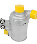 High Performance Electric Coolant Water Pump For Bmw X3 X5 And Volvo Xc90 Models 2.0L Turbo L4 Engines Hassle Free Bolt On Replacement Oem 31368419 Rock Solid - silver body with yellow caps.