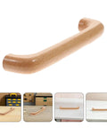 4Pcs Beech Wood Drawer Pulls For Cabinets And Dressers Modern Kitchen Hardware Screws Included, shown from various angles