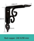 Heavy Hitter Cast Iron Corner Bracket With Ridiculously Strong Wall Mount Legs For Bookshelves Kitchen Cabinets And Outdoor Storage Racks, 240x290mm size.