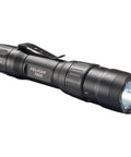 Beast Mode Ready Heavy Duty Rechargeable Tactical Flashlight with USB battery, aluminum body, showing front LED light and grip.