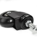 6 Pack 2.5 Inch Heavy Duty Swivel Caster Wheels For Creepers And Service Carts, 360 Degree No Noise Rolling, Post Mount, side view