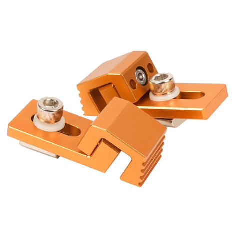 Heavy Duty Low Profile T Track Clamping System For 3018 Router Engraver Accessories 2 Pack High Strength Aluminum Clamp For Secure Woodworking Metalworking And Model Making Projects, orange aluminum clamps