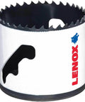 Bi-metal speed-slot hole saw, Lenox, 2-3/4 in (70 mm) cutting tool with red branding