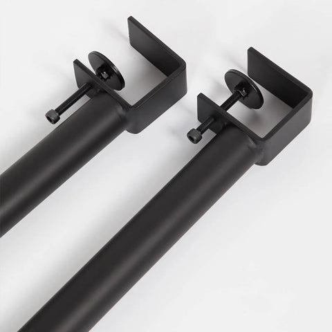 Heavy Duty Adjustable Table Legs With Black F Shaped Clamp Base for quick slide setup, durable steel construction.