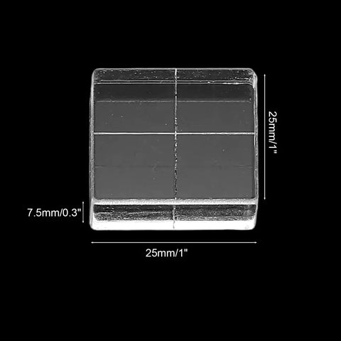 Clear 1x1 Inch Stamp Block Set With Grid Lines 6 Pack Transparent Acrylic Mounting Blocks For Scrapbooking Card Making And DIY Crafts Easy Alignment For Perfect Stamping Every Time, 25mm x 25mm x 7.5mm
