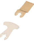 Two blades from 6 Pack Oscillating Saw Blades Set Carbide Multitool Blades For Ceramic Tile Grout Concrete Masonry Oscillating Tool Accessories