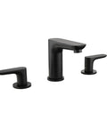 Matte Black 3 Hole Deck Mount Tub Faucet Set With Two Handles High Flow Brass Bath Filler Valve For Modern Bathrooms Easy Install And Durable Rust Resistant Finish For Your Home Spa Upgrade Dope