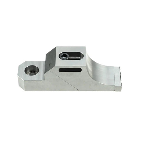 Heavy Duty CNC Side Clamp Tool Vise With High Precision One Way Grip For Milling Drilling And Grinding Tasks Rock Solid Industrial Grade Fixturing Fixture Made From Strong #45 Steel, detailed side view of durable vise component