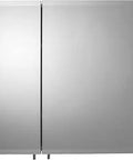 White Steel Bathroom Medicine Cabinet With Hang N Lock Bracket For Surface Or Recessed Mount 24W By 24H Vanity Mirror Storage Cabinet