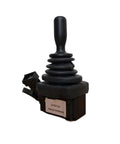 High Quality Excavator Joystick Valve Control Lever Part Number 7919040093 replacement part with black rubber grip and connector.