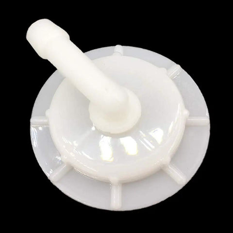 Top view of Honda Acura Radiator Coolant Reservoir Overflow Tank Cap With Joint Replacement Plug And Play Direct Fit For Accord Civic Pilot Insight Element Aftermarket Easy Install White