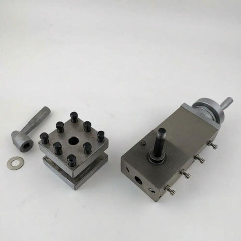 Shop Floor Kickass Metal Lathe Cross Slide And Compound Tool Post With Square Turret For Quick Change Cutting Holder Rig Drop In Precision Upgrade For Bench Machines