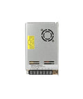 Pro Level 24 Volt Industrial Power Supply 300 Watt 12.5A Switching AC To DC Converter heavy duty frame rear view with connections.