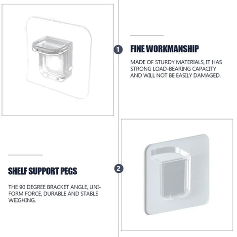 24 Pack ABS Shelf Brackets For Heavy Duty Shelves And Wall Racks shown with strong load bearing design