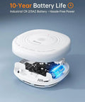 Smoke And Carbon Monoxide Detector Combo With 10 Year Sealed Battery End Of Life Alert No Battery Changes Ever Keeps Your Home Safe And Sound With Easy Install No Battery Replacements Required. 10-year battery life