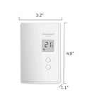 Front view of Digital Non Programmable Thermostat For Electric Baseboard Heaters And Convectors with size dimensions displayed.