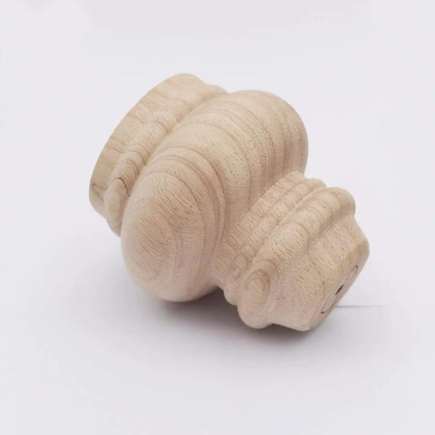 4 Inch Wooden Furniture Legs Unfinished Bun Feet For Sofa Chair Couch Loveseat Ottoman And Dresser Set Of 4 single bun foot