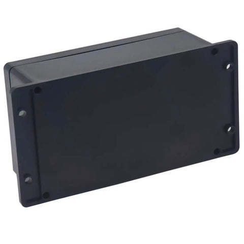 Black IP65 Waterproof ABS Plastic Electrical Project Box With Fixed Ear, heavy-duty for indoor and outdoor use, size 7.87x4.72x2.95 inches