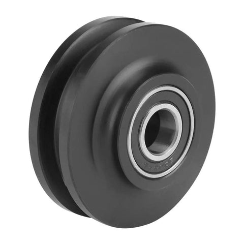 Heavy Duty Double Bearing Barn Door Roller Wheels Replacement Parts For Closet Tracks slick smooth gliding nylon roller with zinc center.