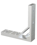 Heavy Duty L Shape Corner Brackets Kit for Aluminum Extrusion Frames, zinc alloy construction, silver, rust proof, front view