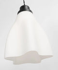 Kiven Instant Light Conversion Kit for 4/5/6inch Hole, 1-Light Glass Farmhouse Lighting pendant light with black adapter